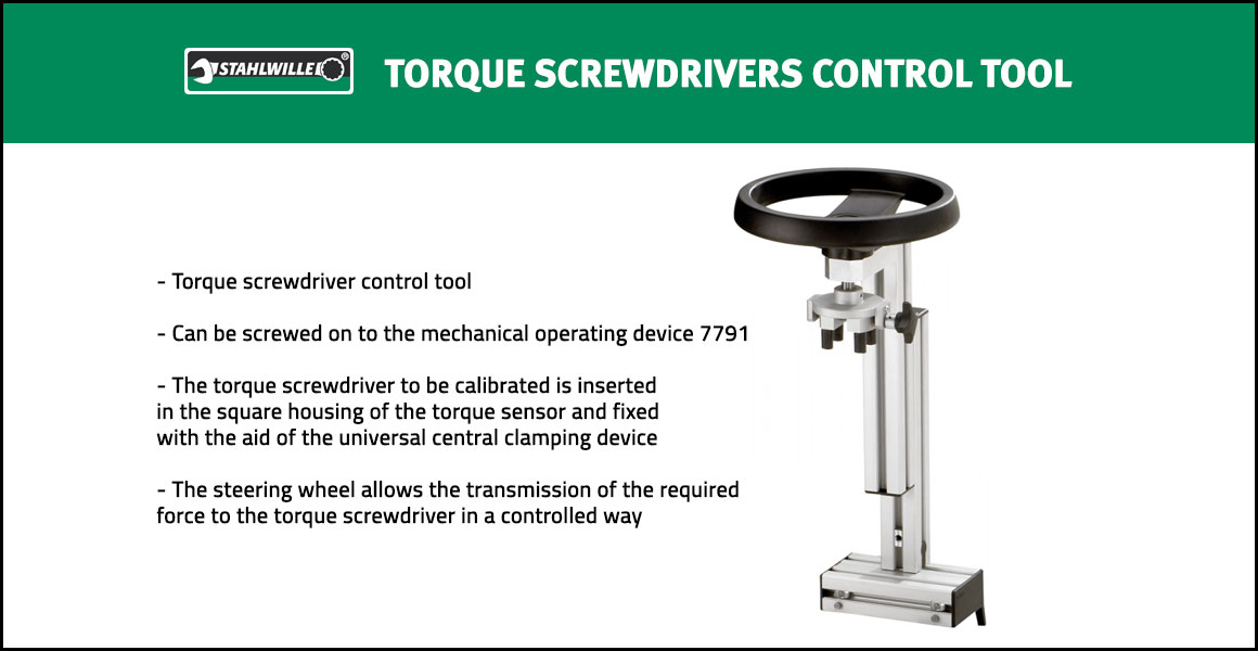 Stahlwille control tool for torque screwdrivers